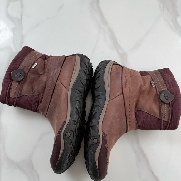 Merrell Tan and Burgundy Outdoor Boots - Picture 8 of 10